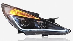 Передние фары тюнинг, ксенон с DRL стиль TLZ для Hyundai Sonata YF 2010-2014