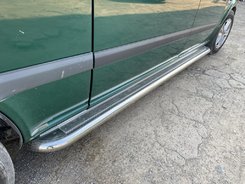 Бокові пороги Premium (2 шт., нерж.) d51, Довга база для Mercedes Vito / V W447 2014-2024 рр