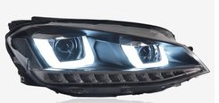 Передние фары тюнинг TLZ с бегущим указателем поворотов для Volkswagen Golf 7 2014-2017