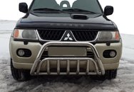 Кенгурятник WT002 (нерж) для Mitsubishi Pajero Sport 1996-2007