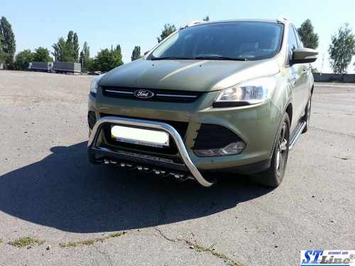 Кенгурятник WT004 (нерж.) для Ford Kuga/Escape 2013-2019