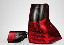Задние фонари красно-черные для Toyota Prado 150 2009-2013