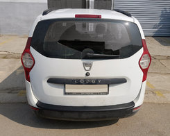 Накладка на задній бампер EuroCap (ABS) для Renault Lodgy 2013↗ мм.