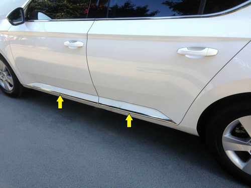 Молдинг дверний (нерж) для Skoda Superb 2016↗ рр.