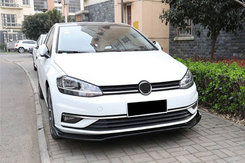 Накладка на передній бампер ЛІП (ABS-пластик) для Volkswagen Golf 7 2017-2020