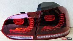 Задние фонари LED R20 красные с бегущим указателем поворотов для Volkswagen Golf 6 2008-2012