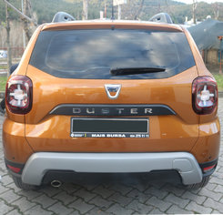 Накладка на задній бампер U-Type (ABS, сіра) для Renault Duster 2018↗ рр.