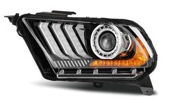 Передние фары черные для Ford Mustang Mk5 2010-2015