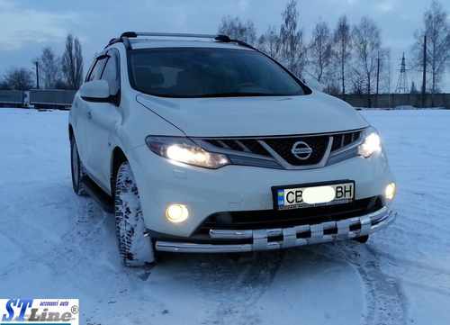 Передній захист ST015 (нерж) для Nissan Murano 2008-2014 