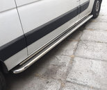 Бокові пороги Premium (2 шт., Нерж.) 42 мм, коротка база для Renault Master 2011-2024 рр