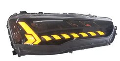 Передние фары FULL LED Audi Q7 стиль для Mitsubishi Lancer X