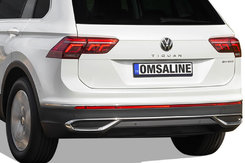 Накладки імітація вихлопних насадок (3 шт, нерж) для Volkswagen Tiguan 2020-2023