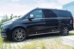 Молдинги на пороги (4 шт, нерж) для Mercedes Vito / V W447 2014-2024 рр