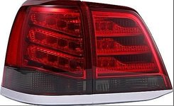 Задние фонари для Toyota Land Cruiser LC 200 красно димчасті LED 2008-2016