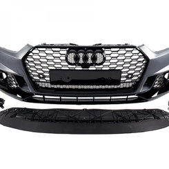Передній бампер Audi A5 2016-2020 року (в стилі RS під дистронік Чорний)