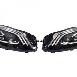 Передние фары на Mercedes S-Class W222 2017-2020 года ( Multibeam Led + блоки Тайвань )