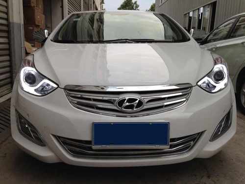 Передні фари ксенонові тюнінг чорні для Hyundai Elantra MD 2011-2015