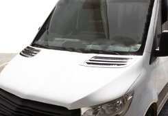 Накладки на повітрозабірник Carmos (2 шт., нерж) для Mercedes Sprinter 2018↗рр.