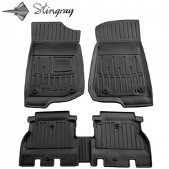 Коврики Stingray 3D (5D, 5 шт, полиуретан) для Jeep Wrangler 2018↗ гг.