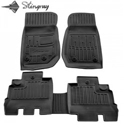 Коврики Stingray 3D (5D, 5 шт, полиуретан) для Jeep Wrangler 2007-2017 гг.