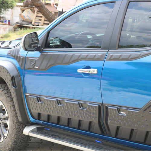 Верхні молдинги дверей (6 шт, ABS) для Mitsubishi L200 2019-2023