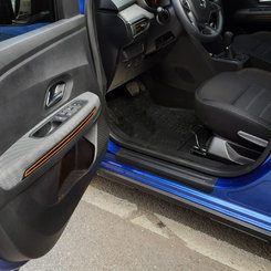 Накладки на дверні пороги EuroCap (4 шт, ABS) для Dacia Sandero 2021↗ рр.