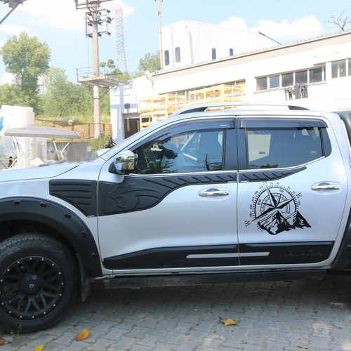 Молдинг на верх дверей (6 шт, ABS) для Nissan Navara/NP300 2016↗