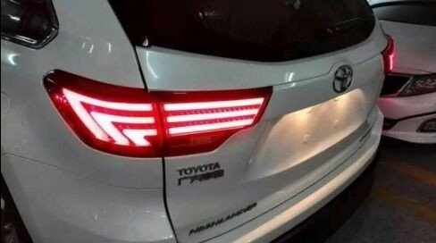 Задні ліхтарі для Toyota Highlander 2014-2019 Lexus стиль LED чорні