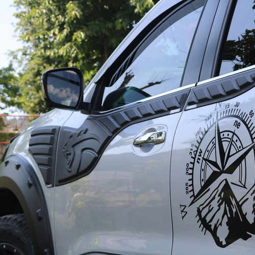 Молдинг на верх дверей (6 шт, ABS) для Nissan Navara/NP300 2016↗