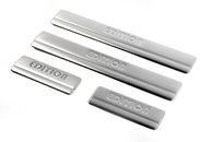 Накладки на пороги OmsaLine (4 шт., Нерж.) для Ford Fusion 2002-2009 рр