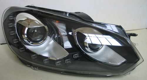 Передні фари чорні 2 лінзи V2 для Volkswagen Golf 6 2009-2012