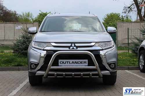 Кенгурятник WT003 (нерж.) для Mitsubishi Outlander 2012-2021 