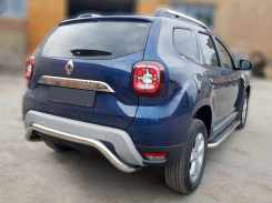 Задній захист AK007 (нерж.) для Renault Duster 2018+