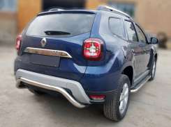 Задній захист AK007 (нерж.) для Renault Duster 2018+