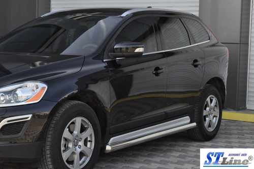Бічні труби BB004 (2 шт, нерж) для Volvo XC60 2009-2017 років
