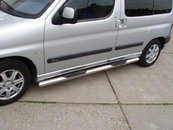 Бічні труби (2 шт., нерж.) Ø42, без пластикових підставок для Citroen Berlingo 1996-2008 рр