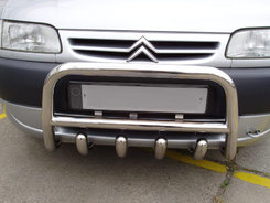 Кенгурятник QT006 (нерж.) 60 мм для Peugeot Partner 1996-2008 років