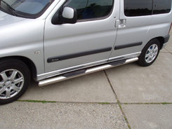 Бічні труби (2 шт., нерж.) Ø60, без пластикових підставок для Citroen Berlingo 1996-2008 рр