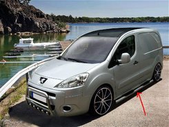 Бічні труби (2 шт., нерж.) 51мм, без пластикових підніжок для Citroen Berlingo 2008-2018 рр