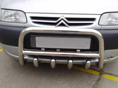 Кенгурятник QT006 (нерж.) 51 мм для Peugeot Partner 1996-2008 років