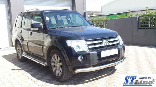 Передній захист ST008 (нерж.) для Mitsubishi Pajero Wagon IV