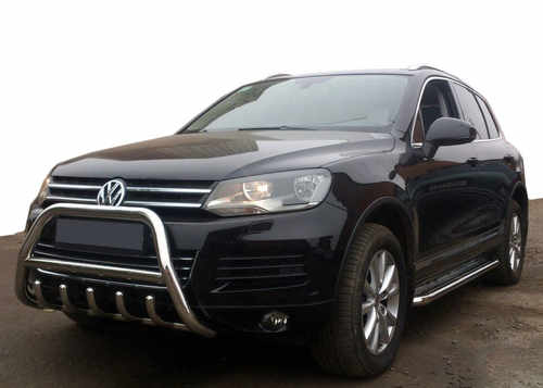 Кенгурятник WT003 (нерж) для Volkswagen Touareg 2010-2018 