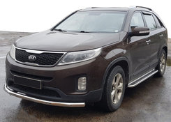 Передняя защита ST008 (2013-2015, нерж.) для Kia Sorento XM