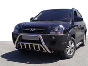 Кенгурятник WT002 (нерж.) для Hyundai Tucson JM 2004+ 
