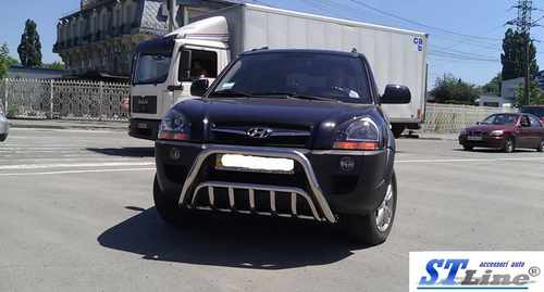Кенгурятник WT002 (нерж.) для Hyundai Tucson JM 2004+ 