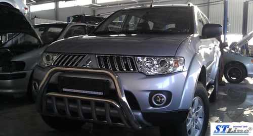 Передній захист WT002 (нерж.) для Mitsubishi Pajero Sport 2008-2015