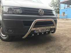 Кенгурятник WT003 (нерж) 60 мм, без напису для Volkswagen T5 2010-2015 