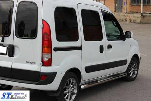 Бічні труби (2 шт., нерж.) для Renault Kangoo 1998-2008 рр