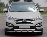 Передня дуга ST015 (нерж.) для Hyundai Santa Fe 3 2012-2018