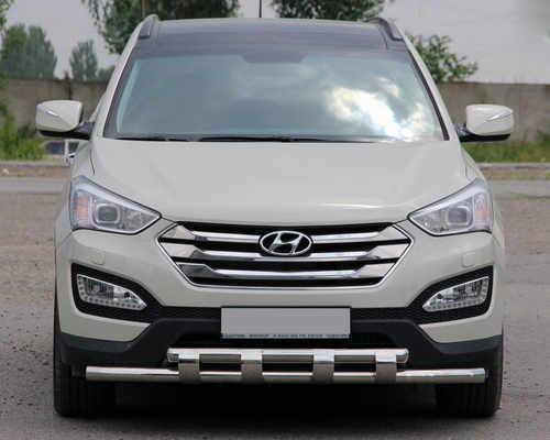 Передня дуга ST015 (нерж.) для Hyundai Santa Fe 3 2012-2018